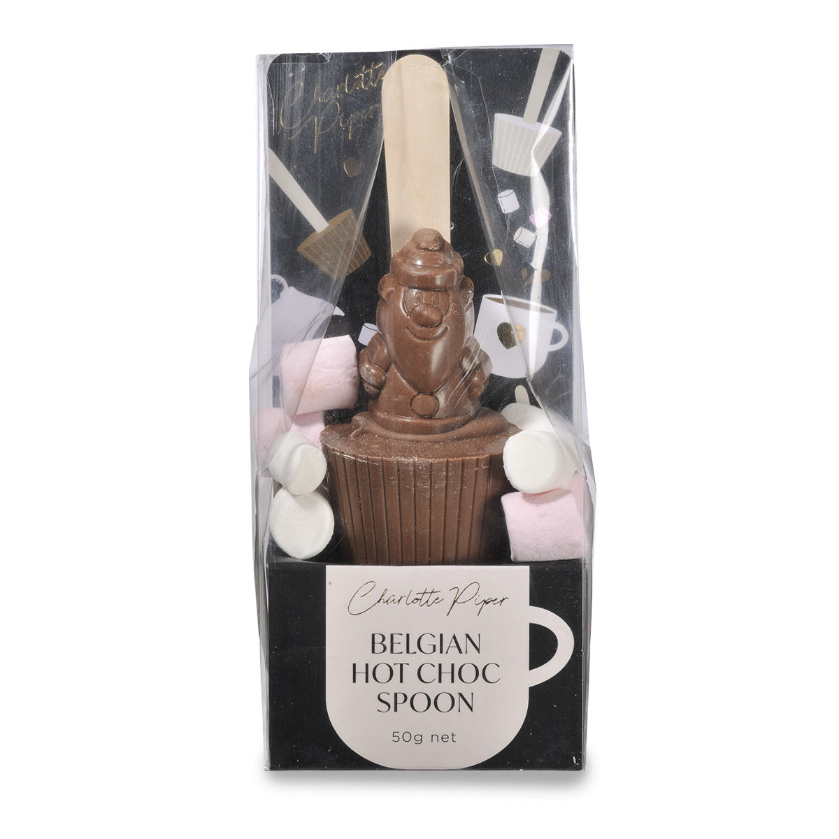 Charlotte Piper Hot Chocolate Spoon with Father Christmas - 50gm