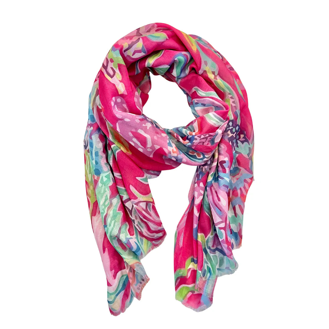 Camille Abstract Lightweight Scarf