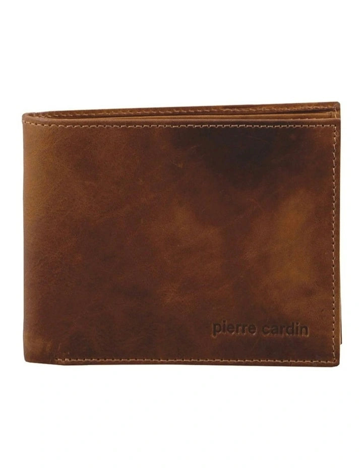 PC Rustic Leather Trifold Wallet