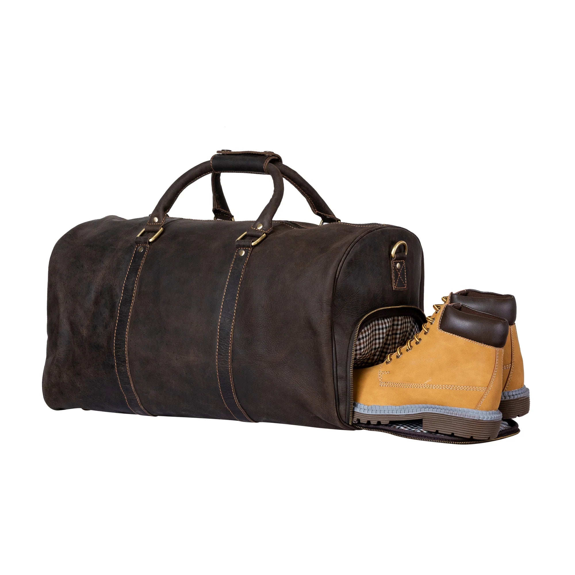 Leather Overnight Bag Milan