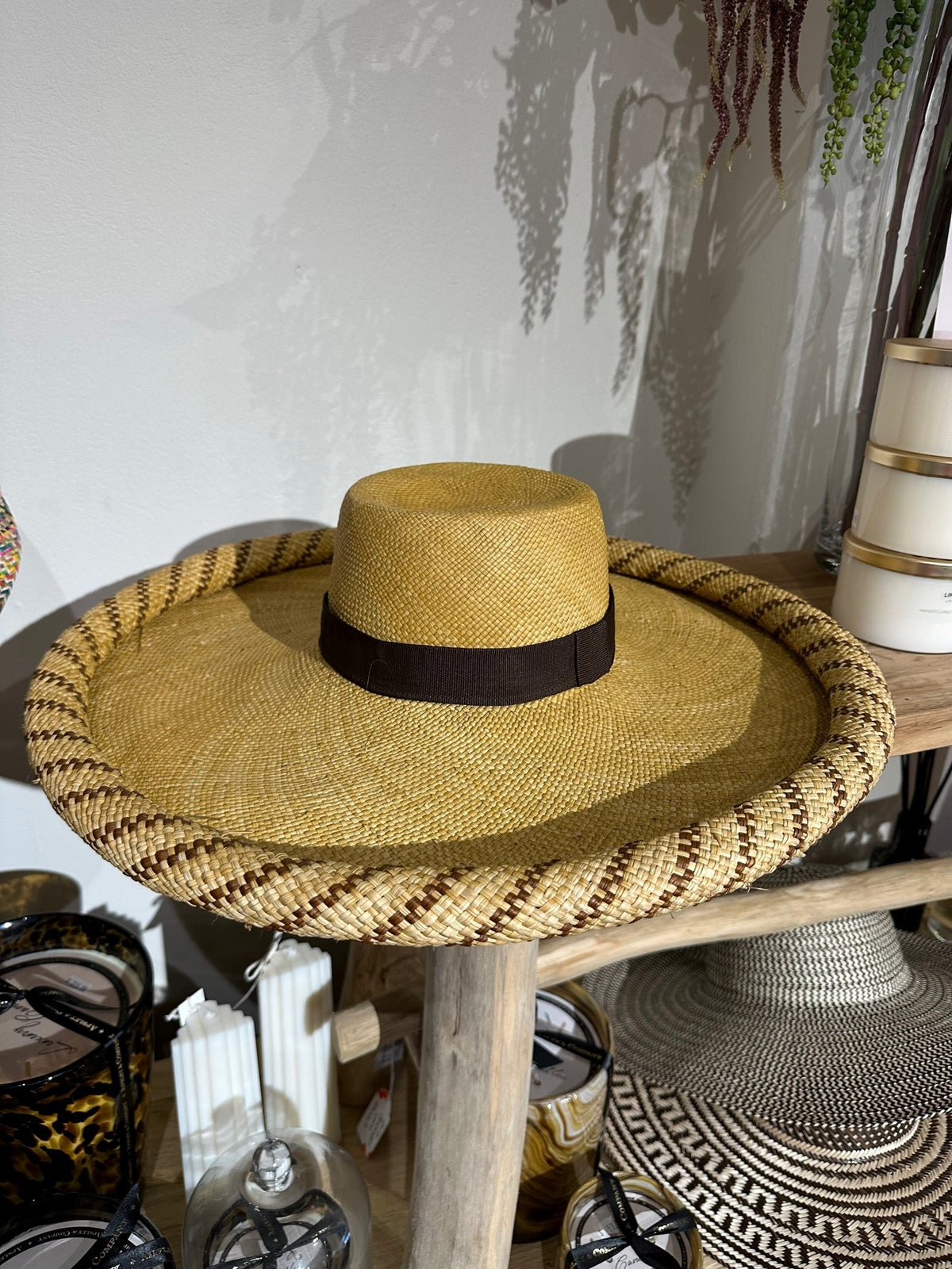 Hand Woven Panama Hat - Extra Wide&amp; Rolled Brim