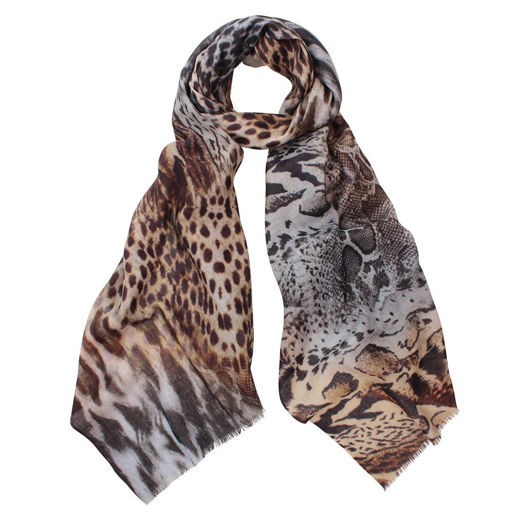 Cheetah Wool Modal Scarf