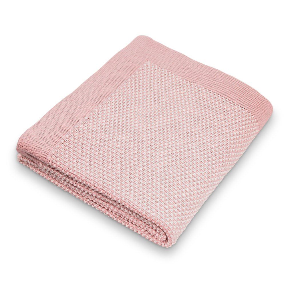 Pixie Waffle Knit Two-Tone Cot Blanket