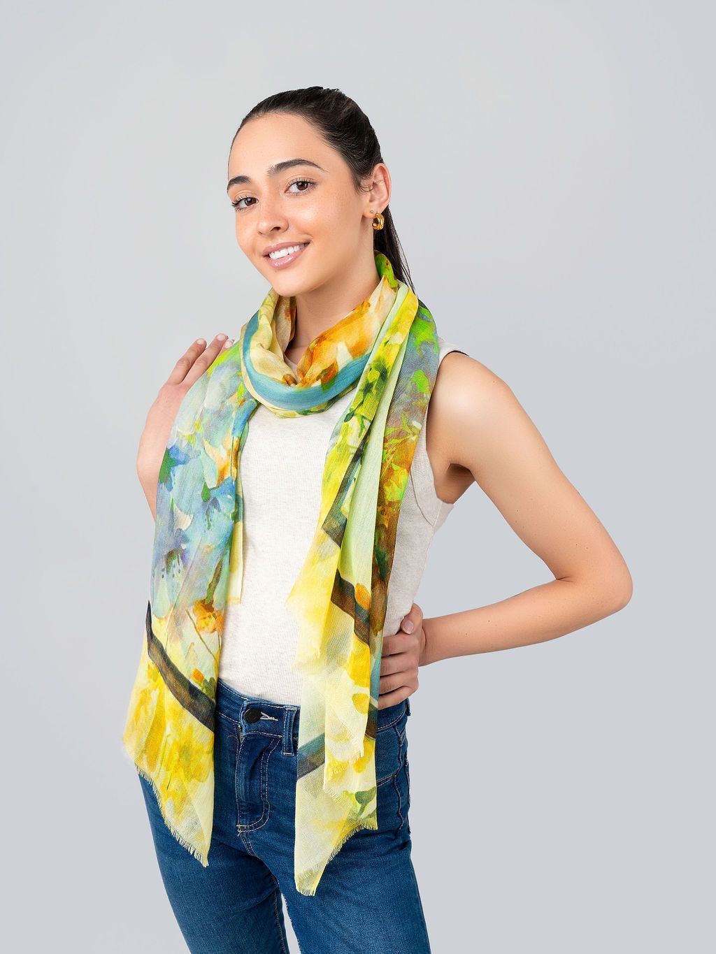 Blossom Floral Print Modal Scarf