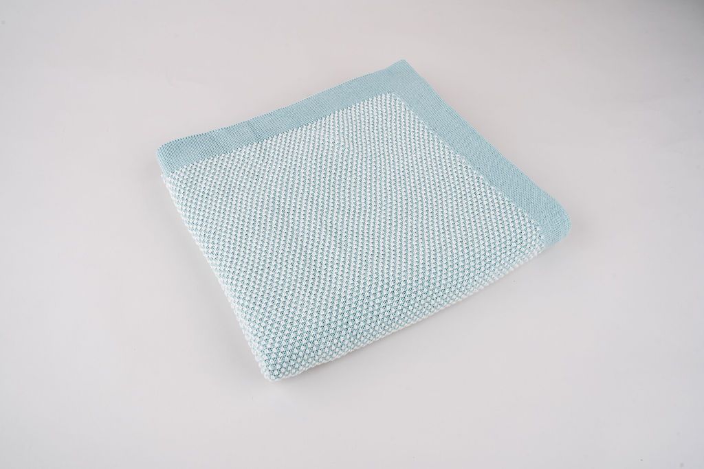 Pixie Waffle Knit Two-Tone Cot Blanket