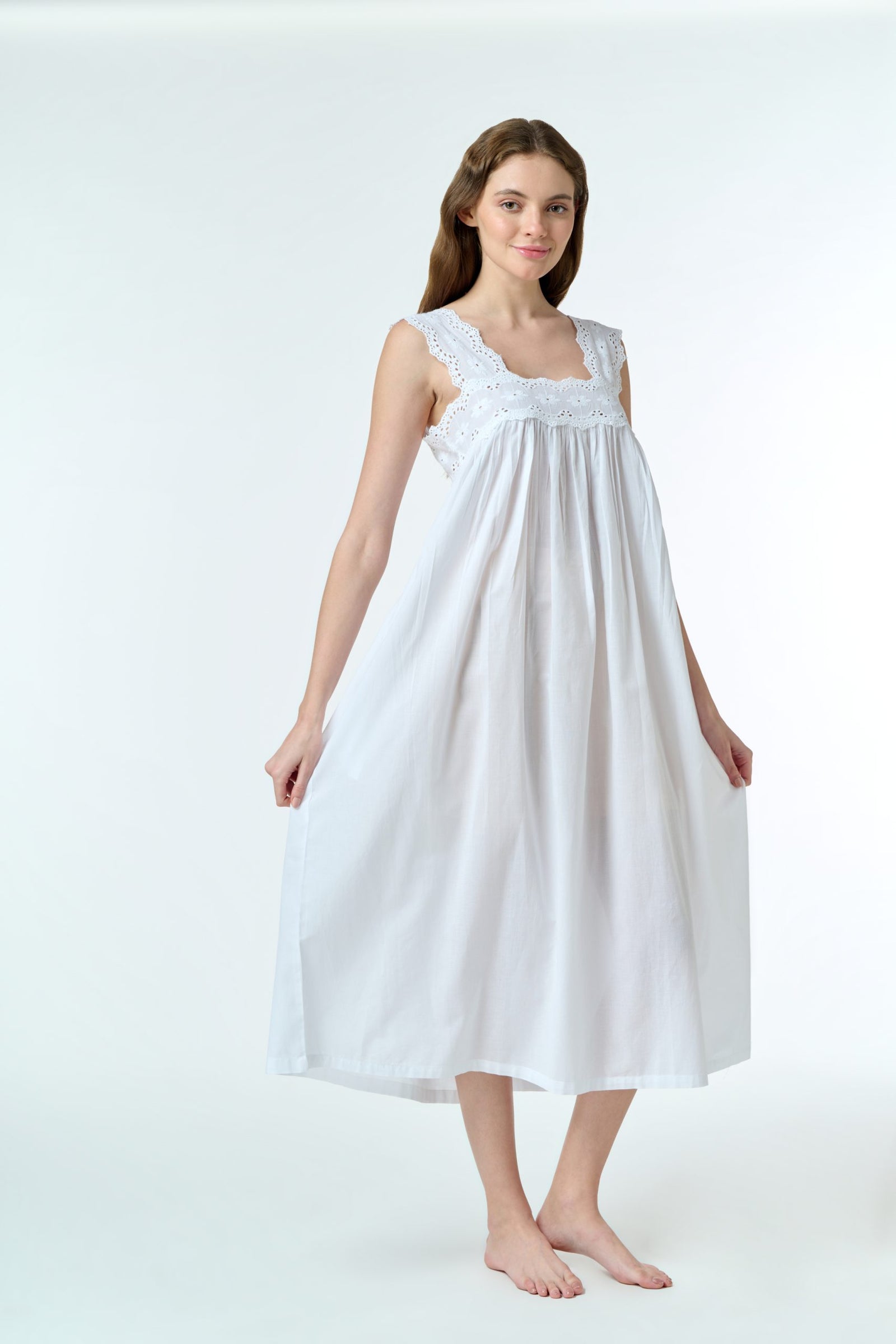 Nightie - Pin Tucked Lace