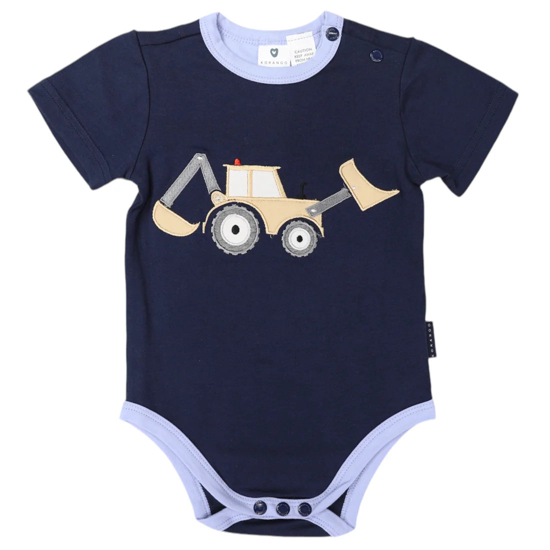 Digger Appliqued Bodysuit - Navy