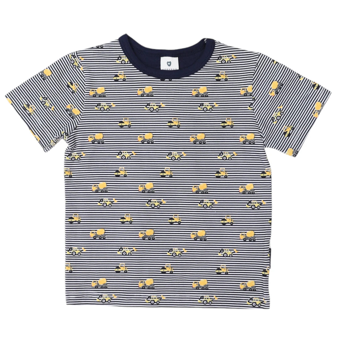 Trucks and Diggers Print Tee - Navy