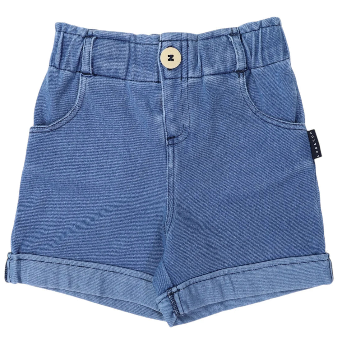 High Waisted Denim Shorts - Light