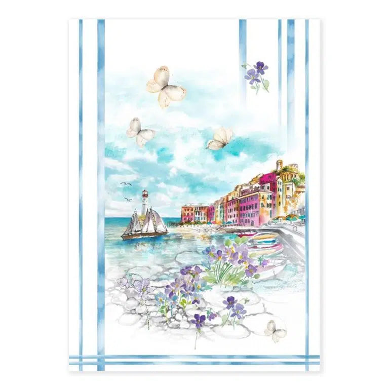 Borghi (Lakeside) Tea Towel - Italian Linen