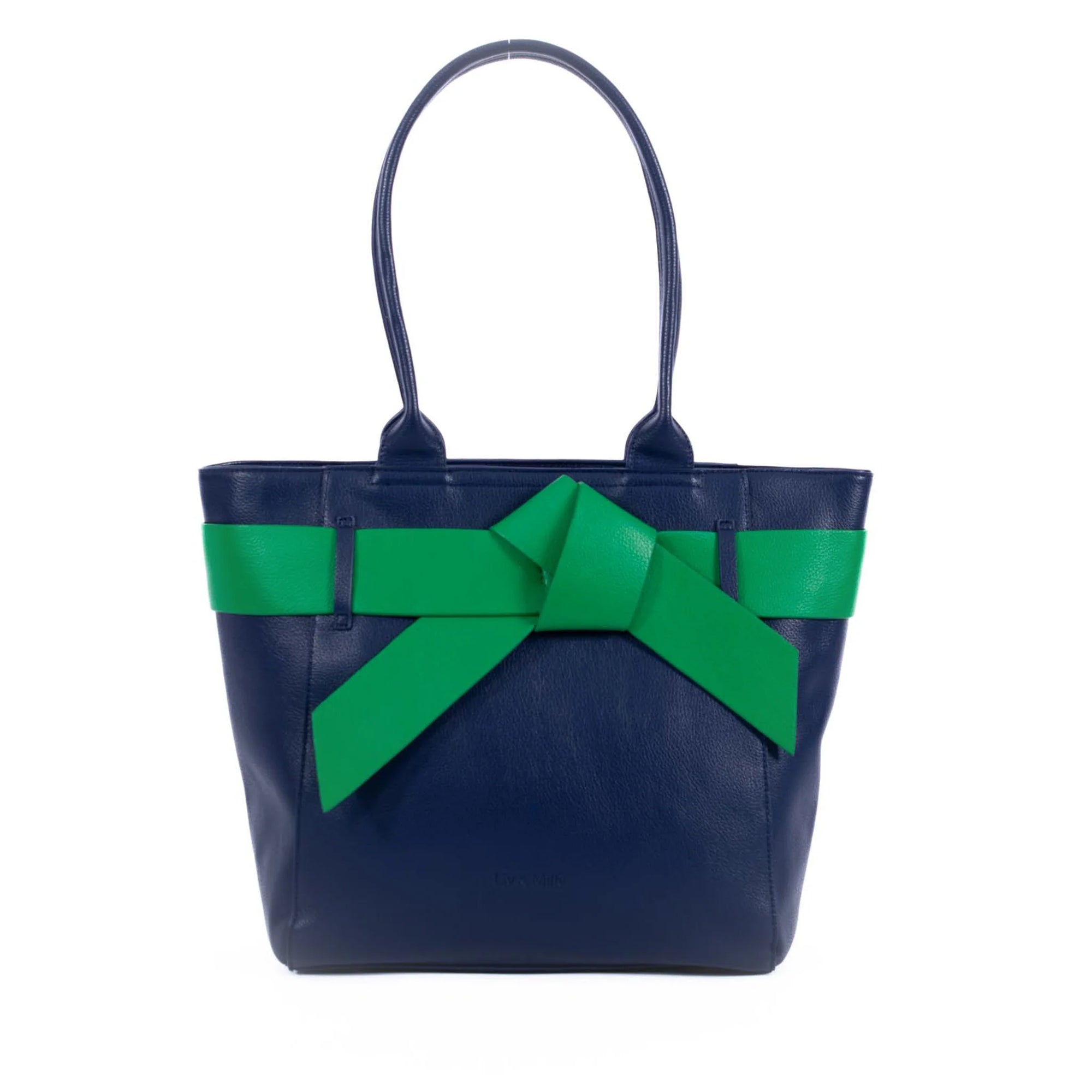 Mill & Hide - Liv & Milly - Chloe - Navy with Green Bow