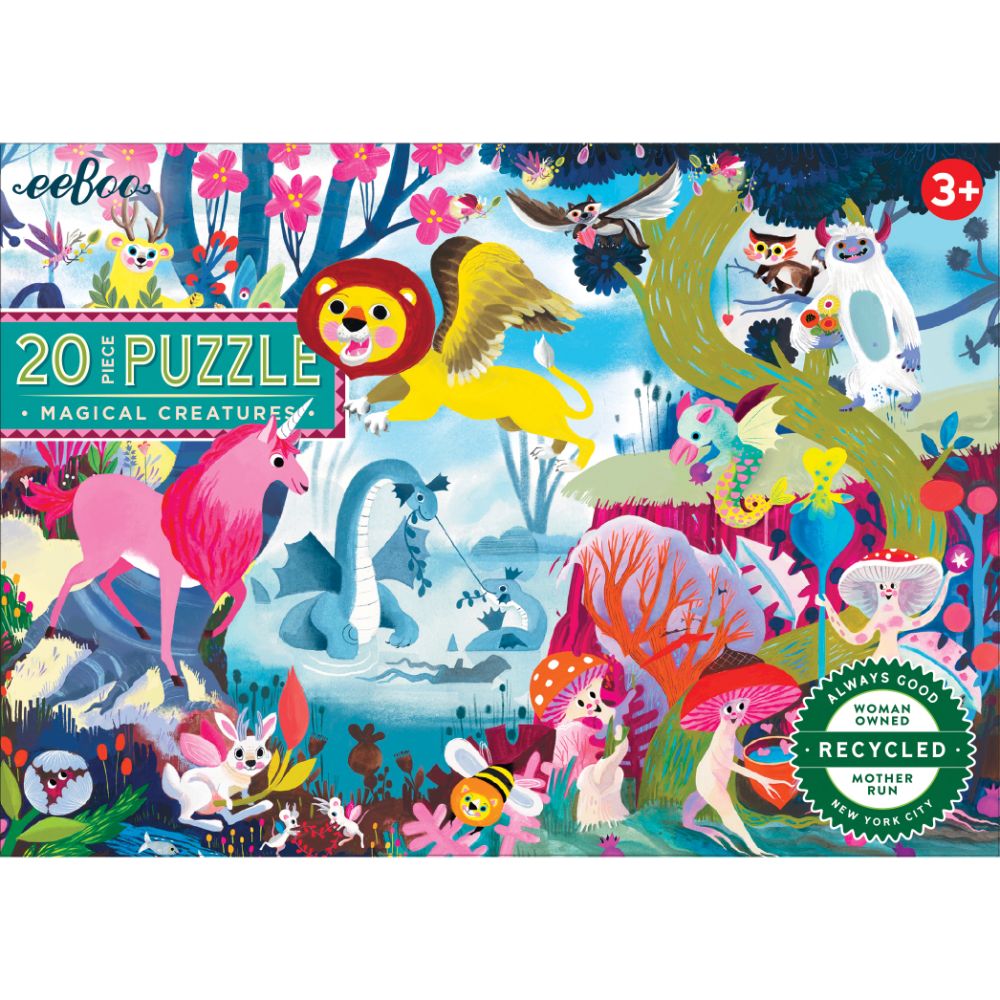 Mill &amp; Hide - Bobangles - eeBoo - 20pc Puzzle - Magical Creatures