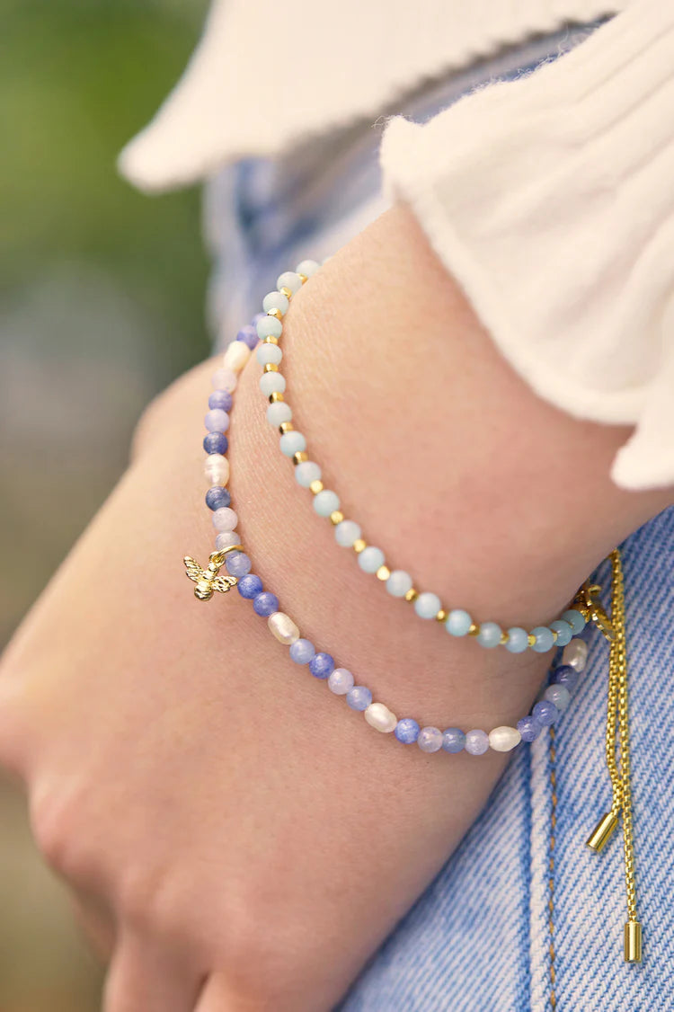 EB - Gemstone Amelia Bracelet Gold Plated