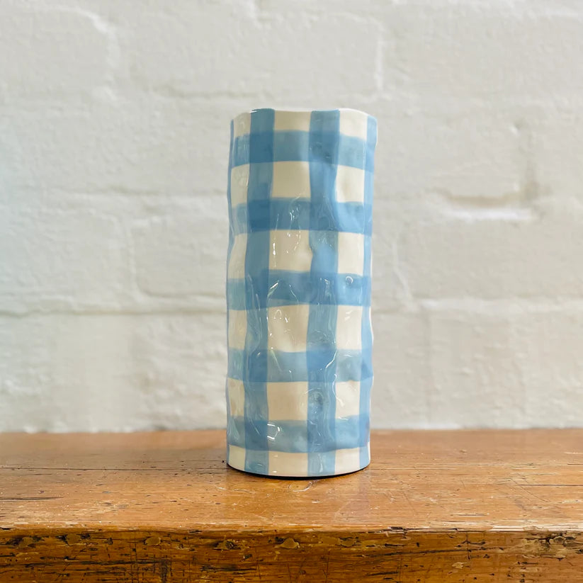 Gingham Vase - Medium