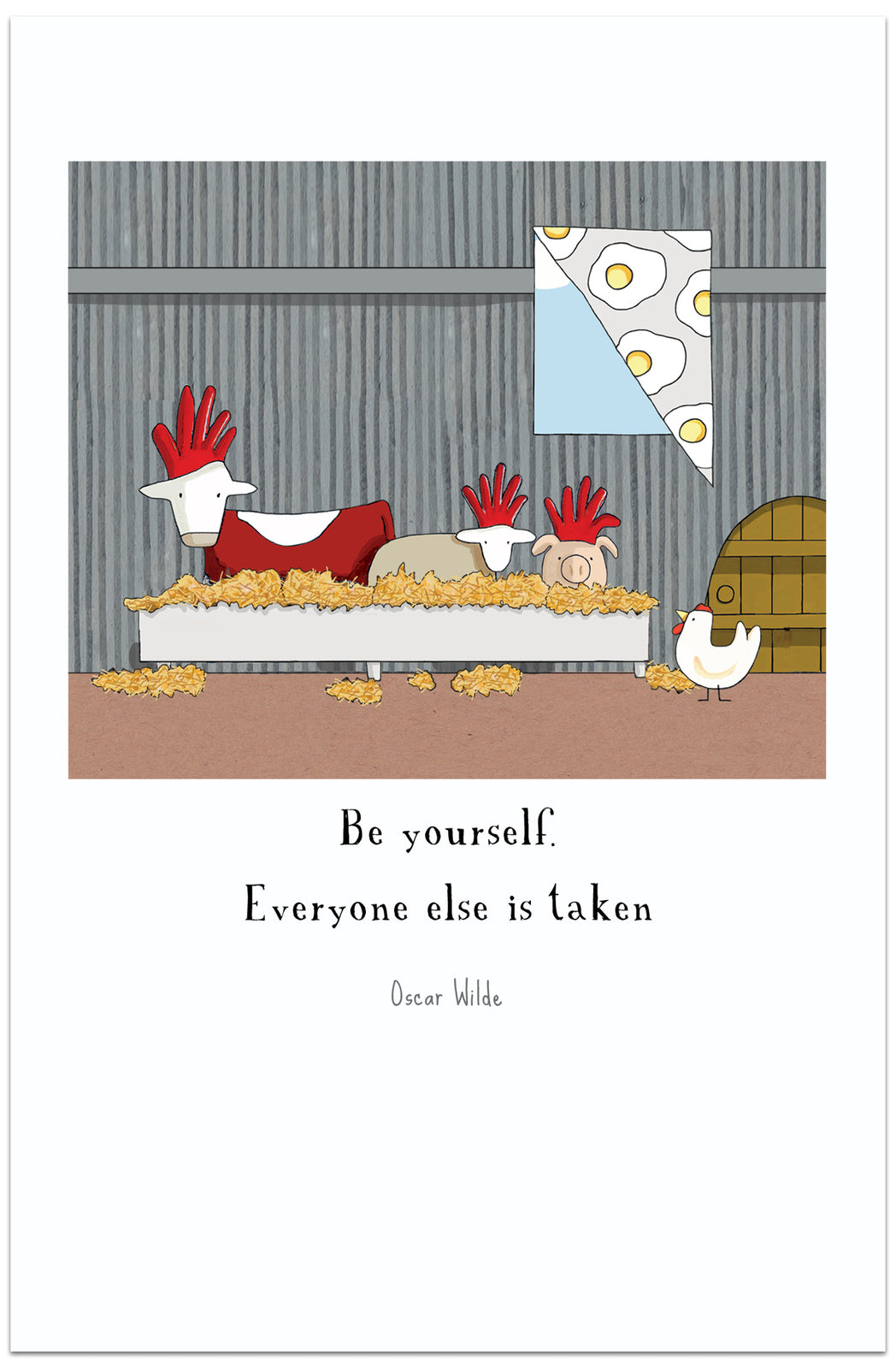 Mill &amp; Hide - Red Tractor Designs - Greeting Card - Be Yourself