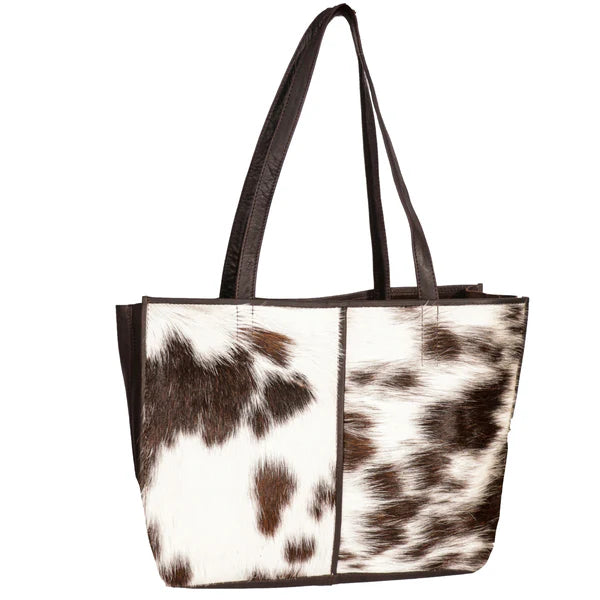 Cowhide Tote Bag - Brown