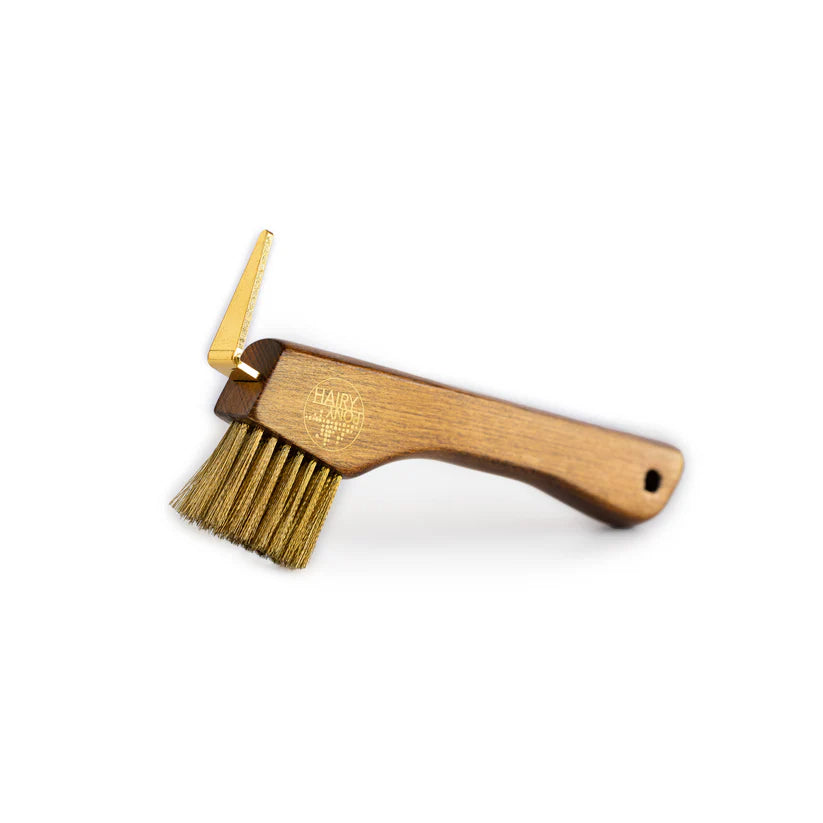 Mill &amp; Hide - Hairy Pony - Copper Bristle Wooden Hoof Pick