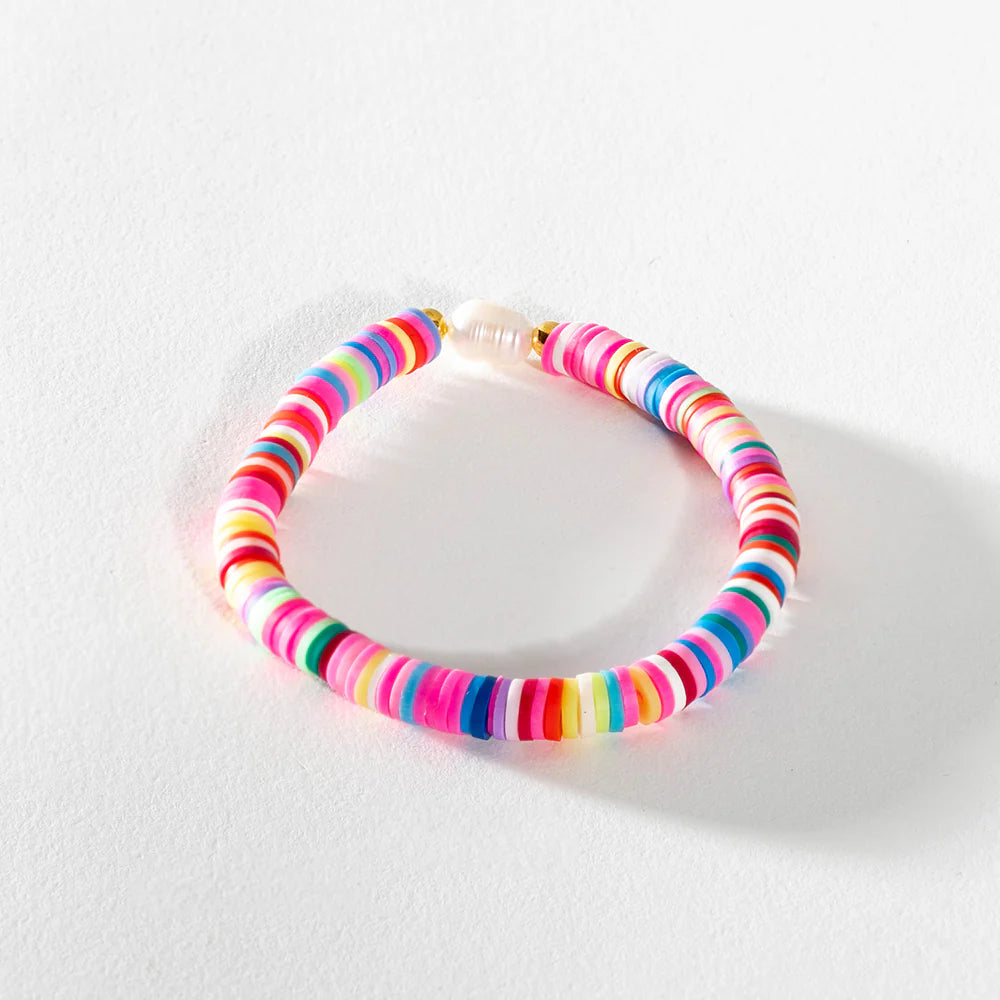 Pearl Pop Heishi Bead Bracelet