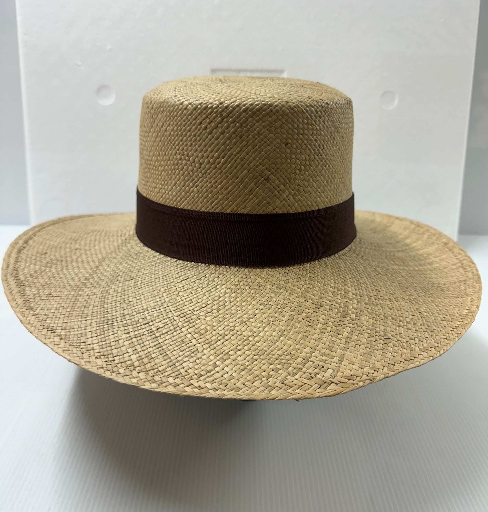 Hand Woven Flat Top Panama Hat - Unisex