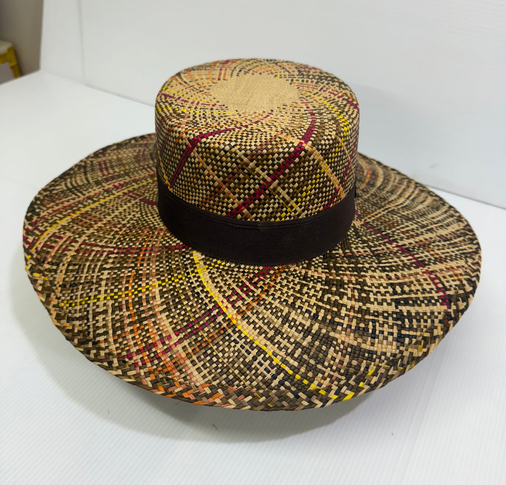 Hand Woven Flat Top Panama Hat - Unisex