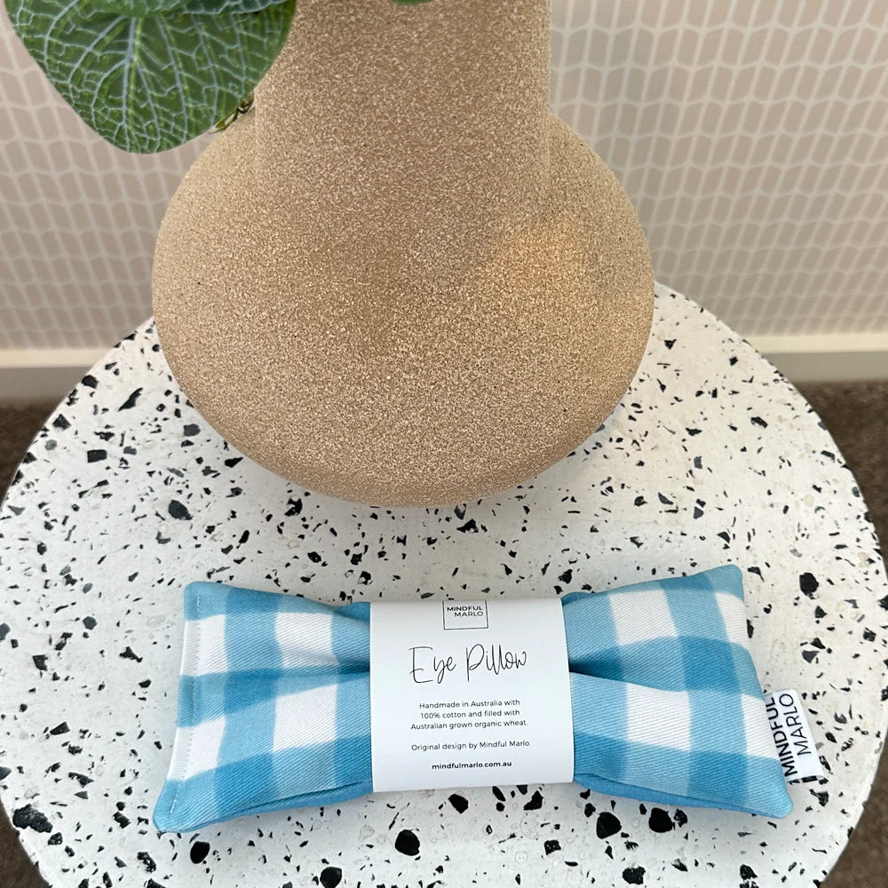 Eye Pillow - Ocean Gingham