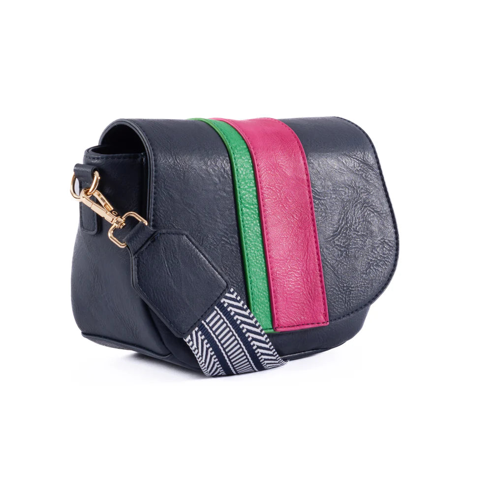 Lizzie - Navy / Green / Pink