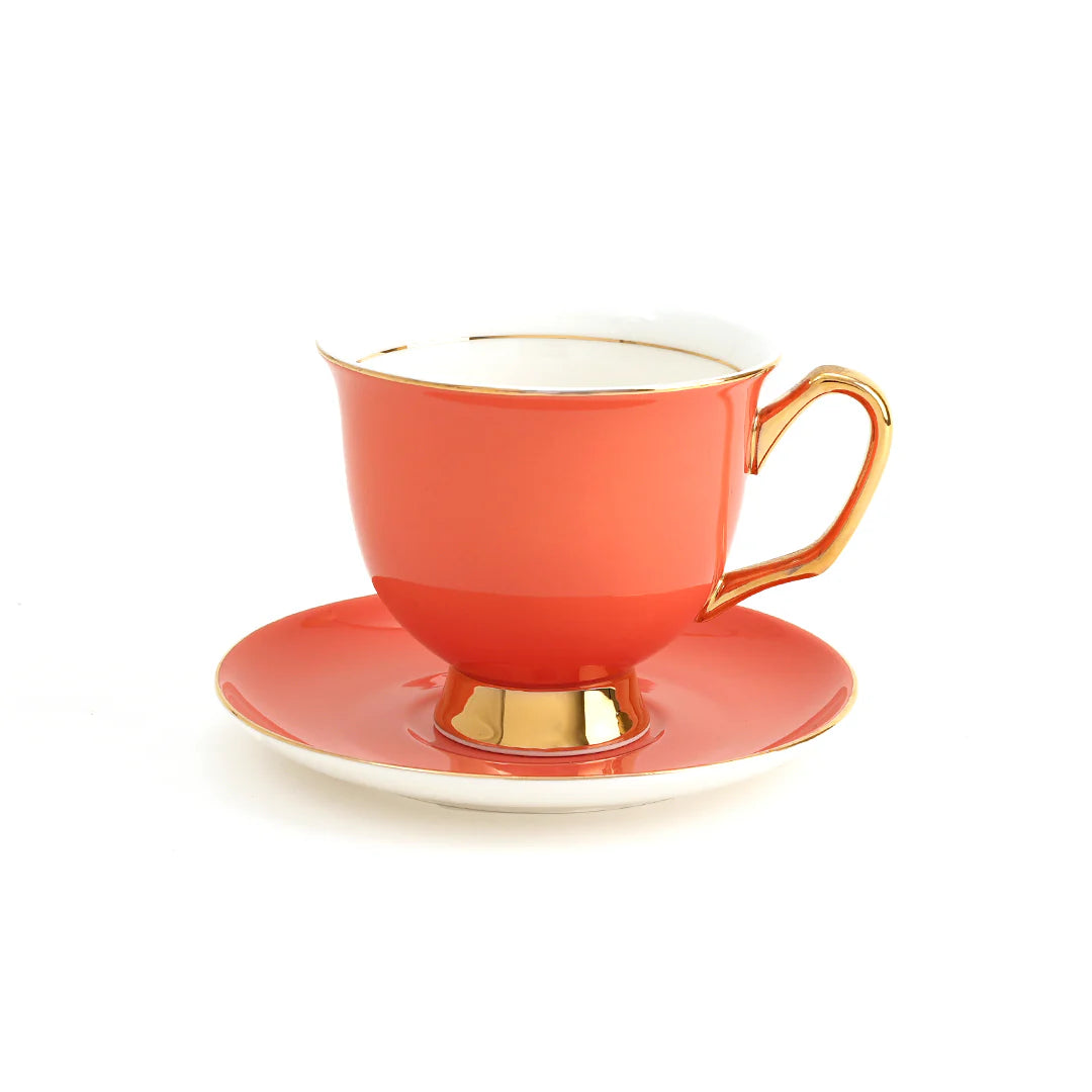 Mill &amp; Hide - Lyndal T - XL Peach Teacup &amp; Saucer