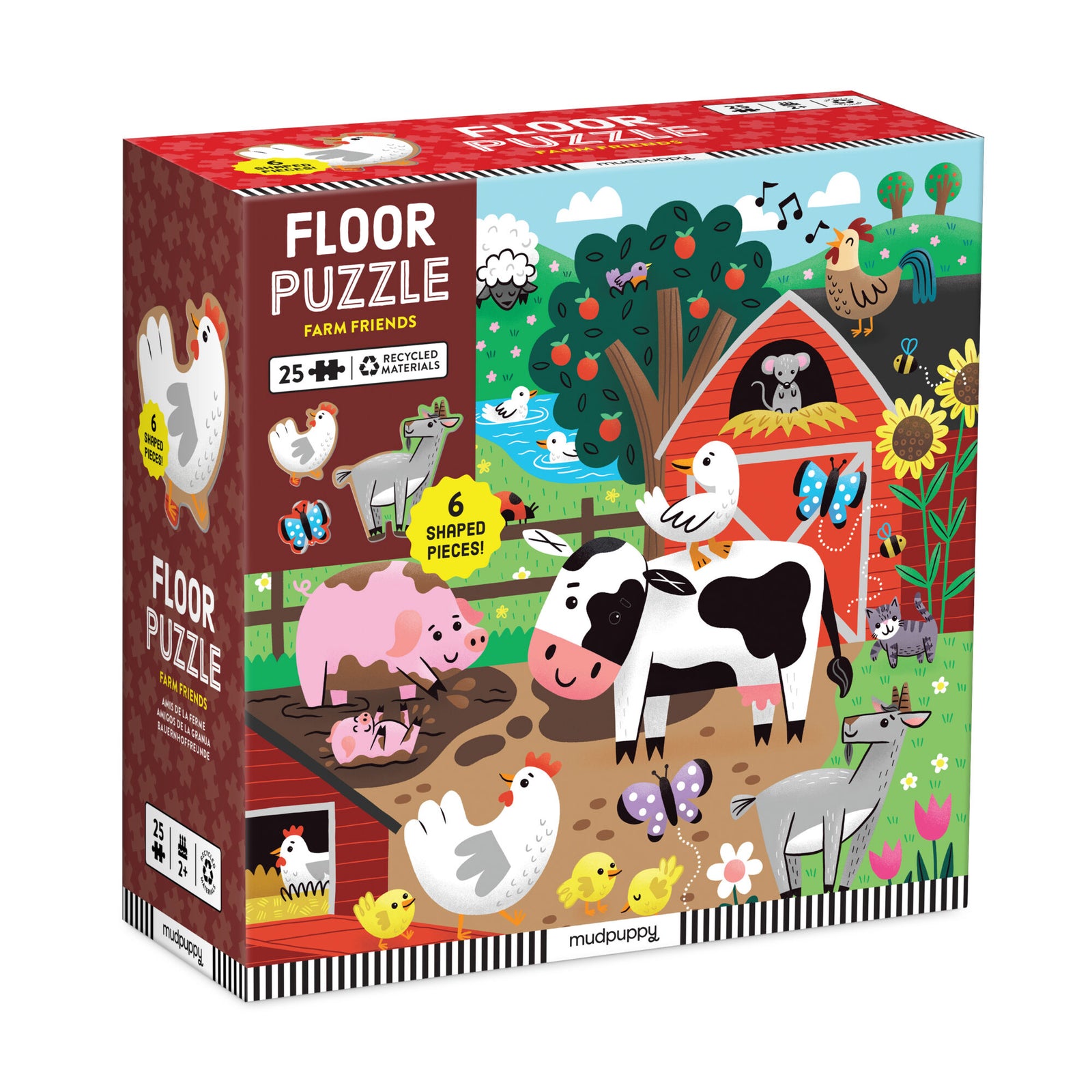 Mudpuppy 25 Pc Floor Puzzle - Farm Friends