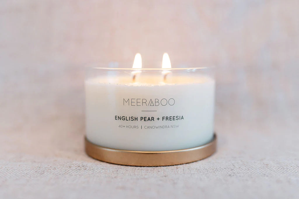 English Pear + Freesia Gold Lid Soy Candle