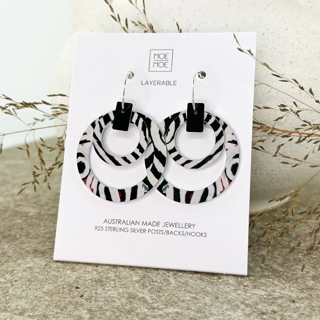 Murdie Morris Wild Dog Double Halo Hoop Earrings