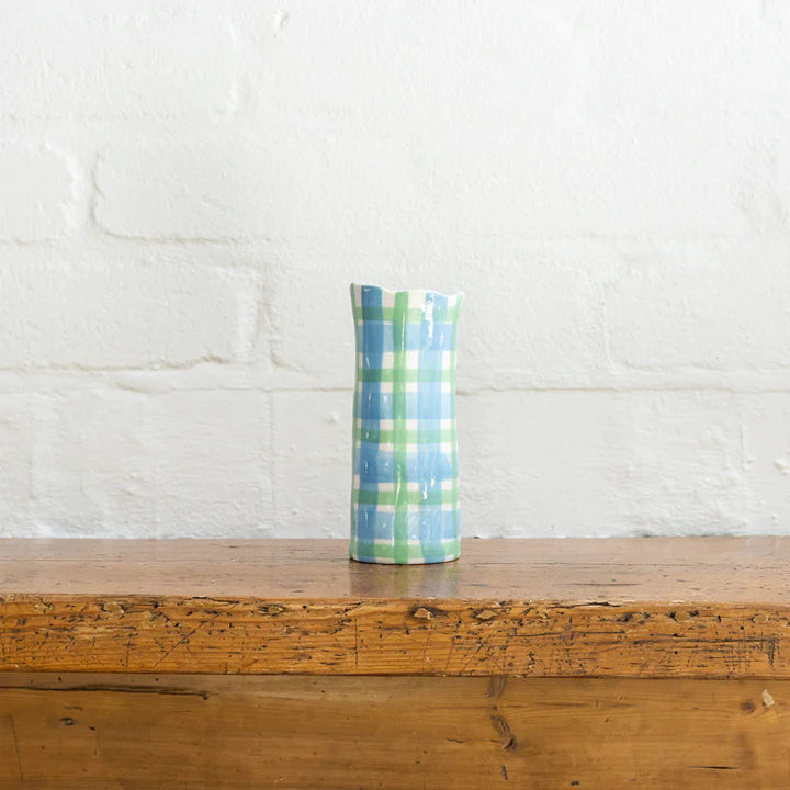 Gingham Vase - Small