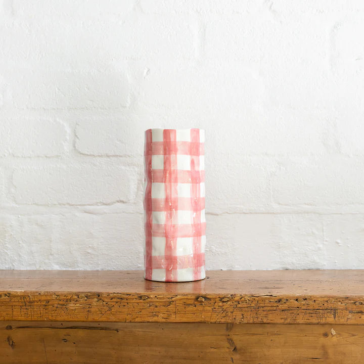 Gingham Vase - Medium