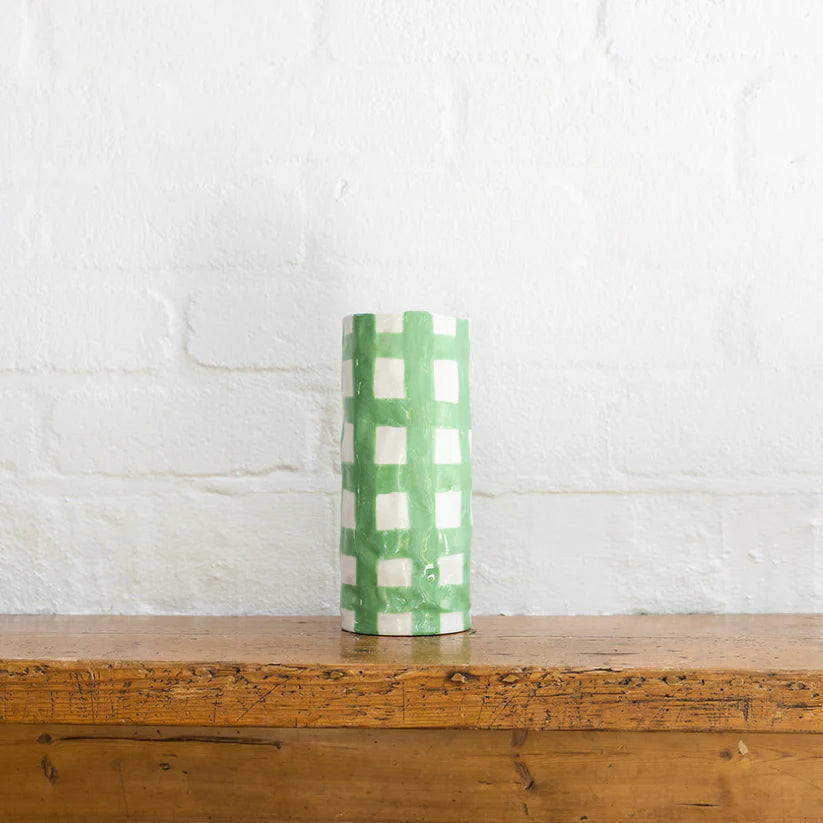 Gingham Vase - Medium