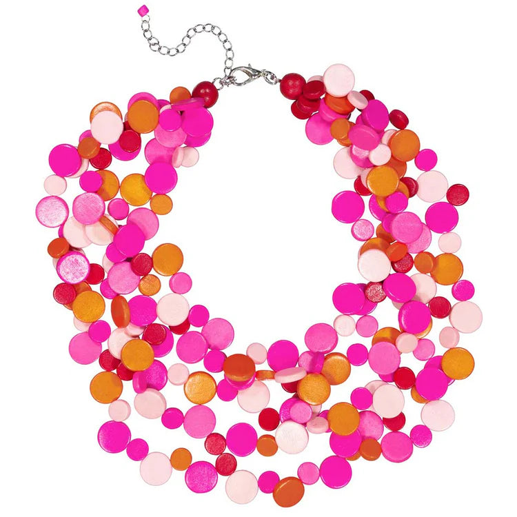 Smartie Multi Strand Wood Necklace