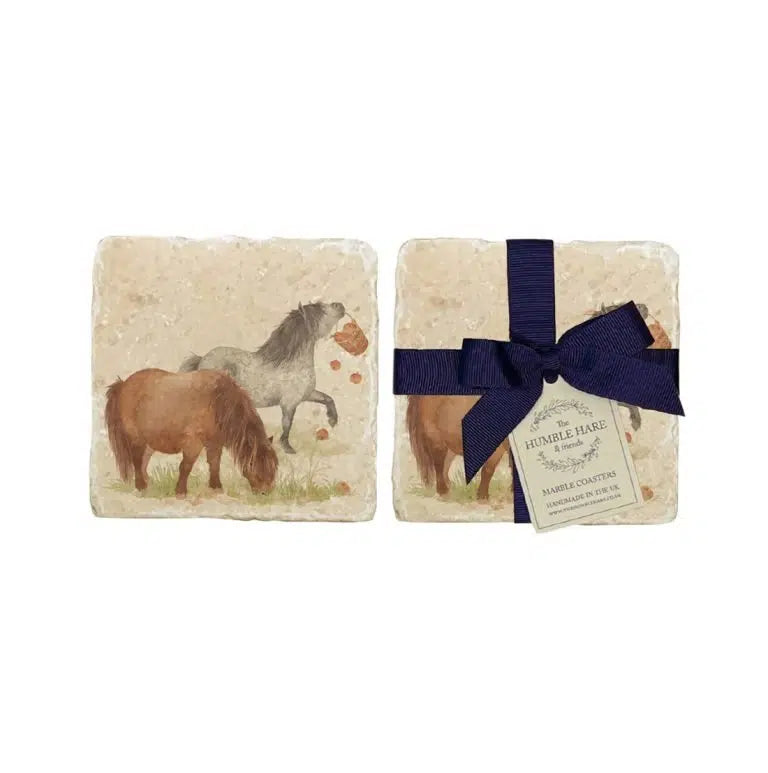 The Humble Hare - Silly Shetlands Coasters (pair)