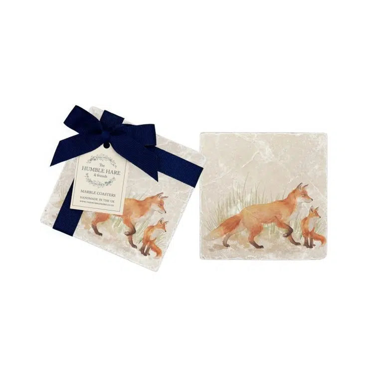 The Humble Hare - The Faithful Fox Coasters (pair)