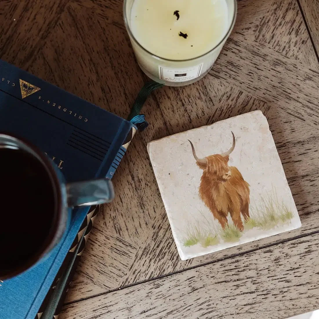 The Humble Hare - Hairy Highlands Coasters (pair)