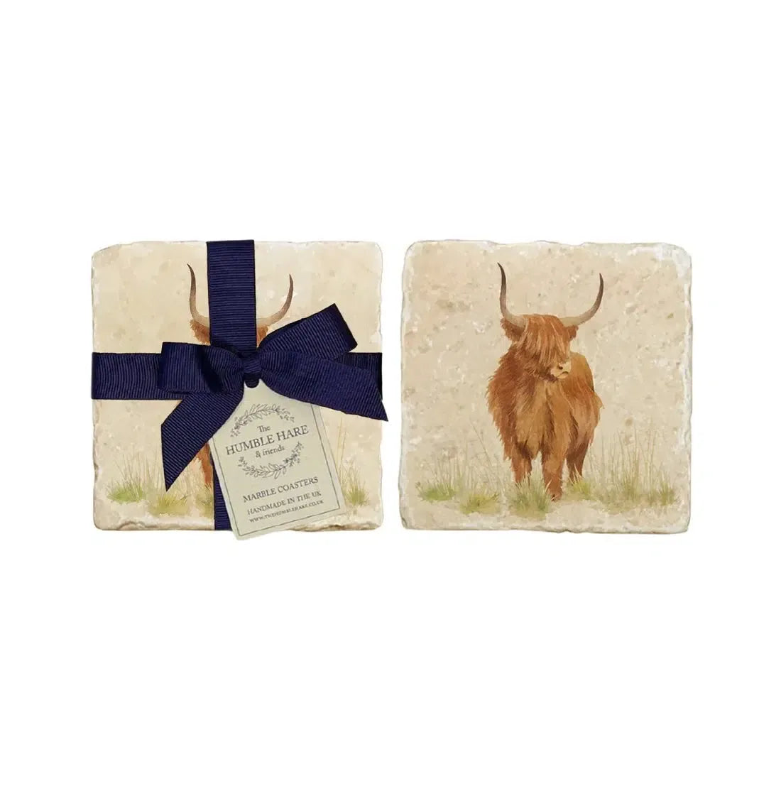 The Humble Hare - Hairy Highlands Coasters (pair)