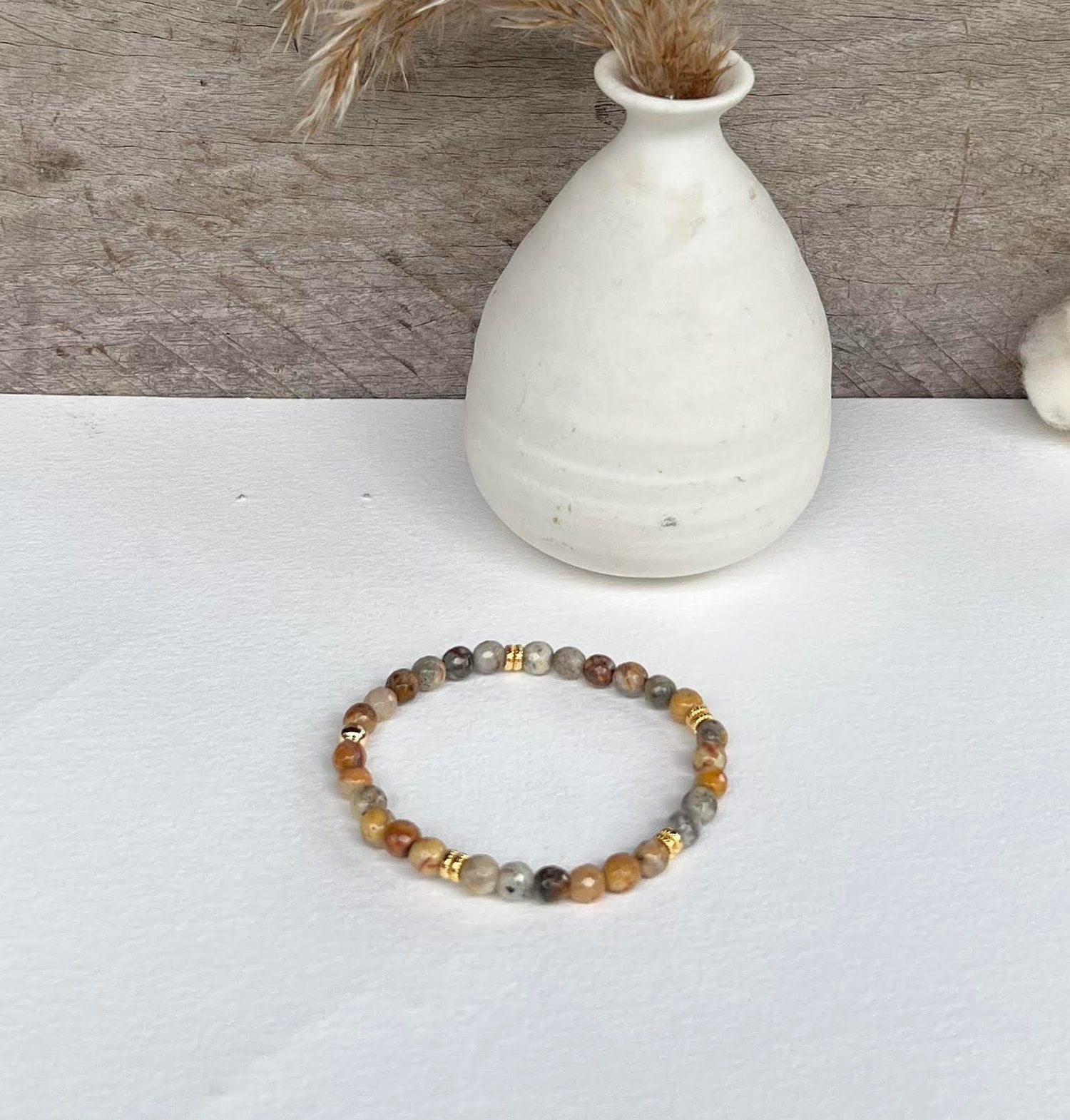 Mill & Hide - Lisa B Jewellery - Agate and Gold Bracelet