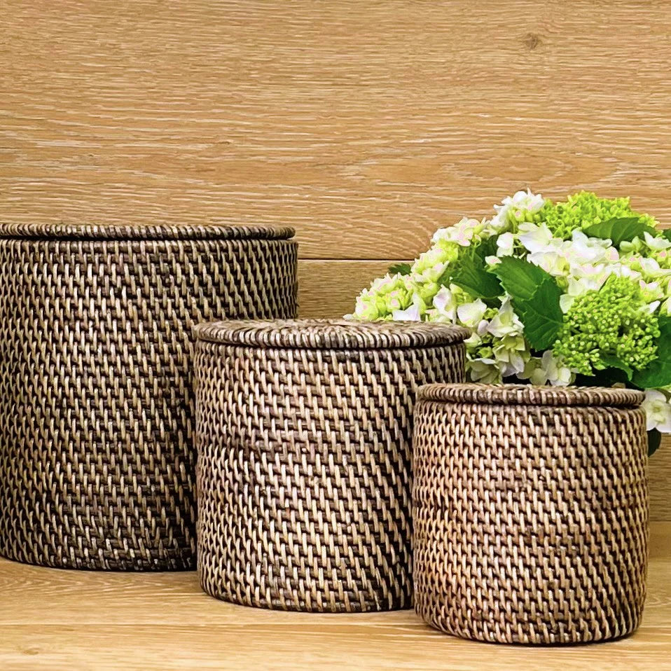 Rattan Canister - Brown