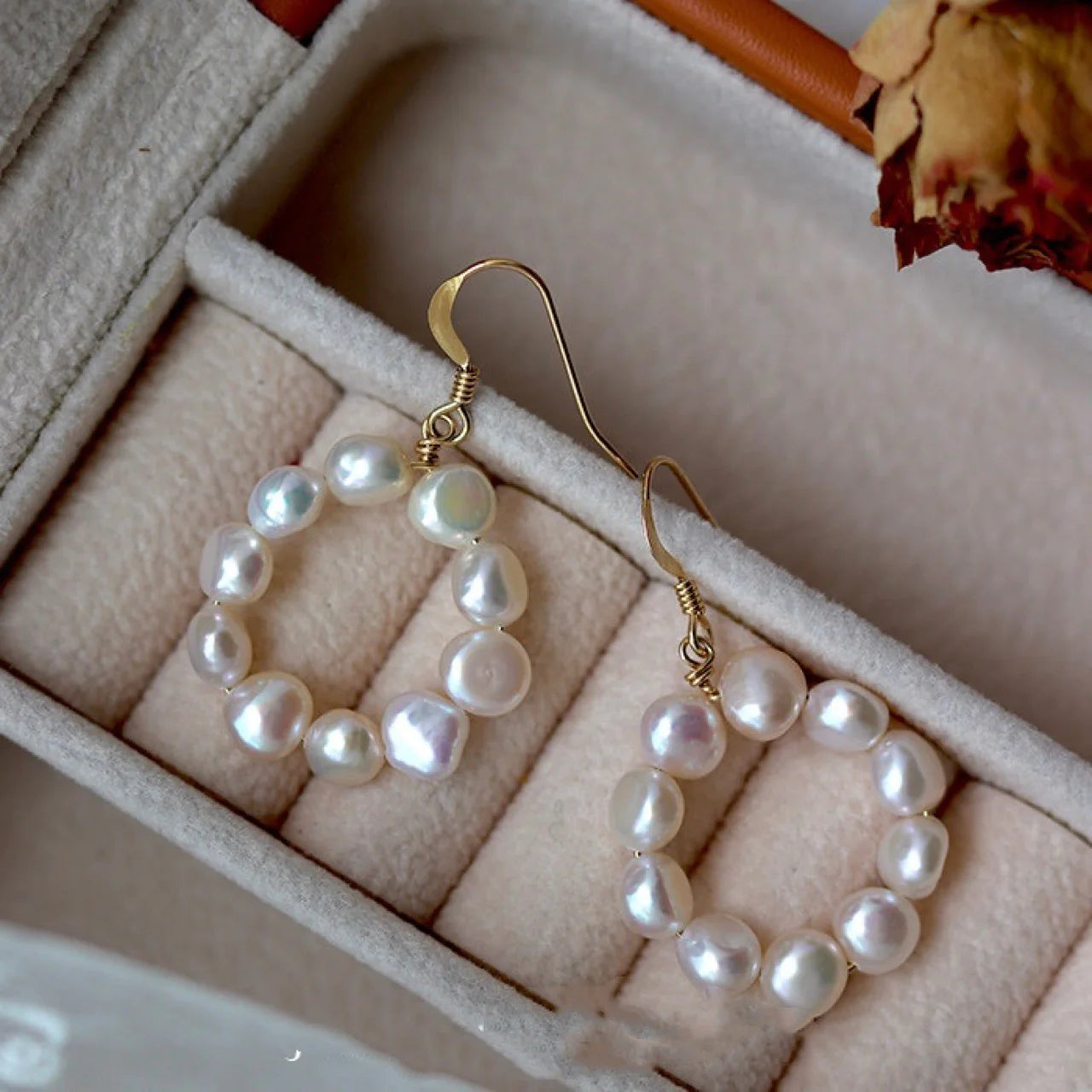 Handmade deals pearl earrings