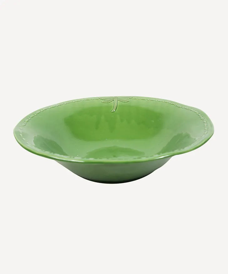 Dragonfly Stoneware Green Salad Bowl