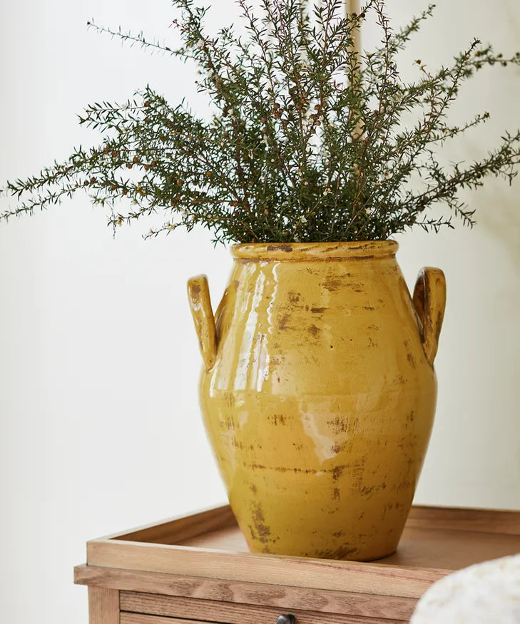 Ronan Aged Yellow Urn