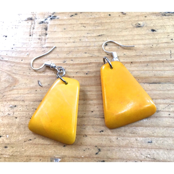 Faceted Square Geometric Earrings