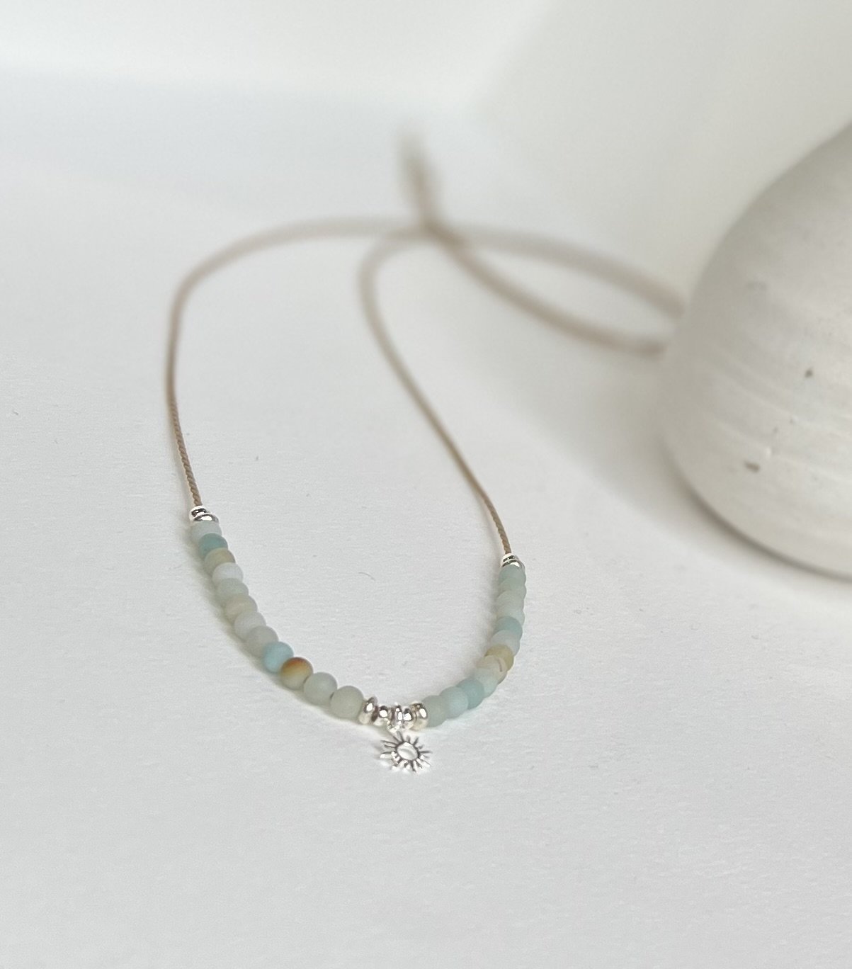 Mill & Hide - Lisa B Jewellery - Fine Amazonite Sun Necklace