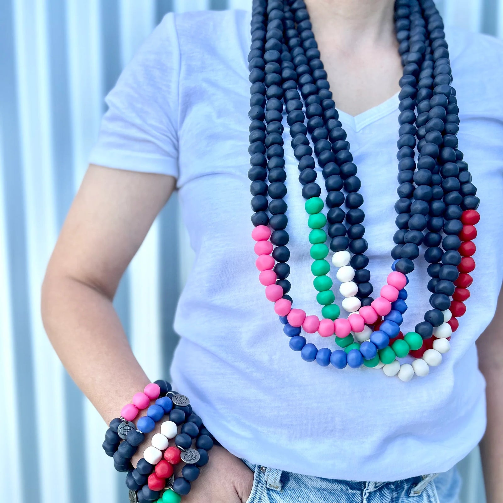 Colour Block Rock Necklaces