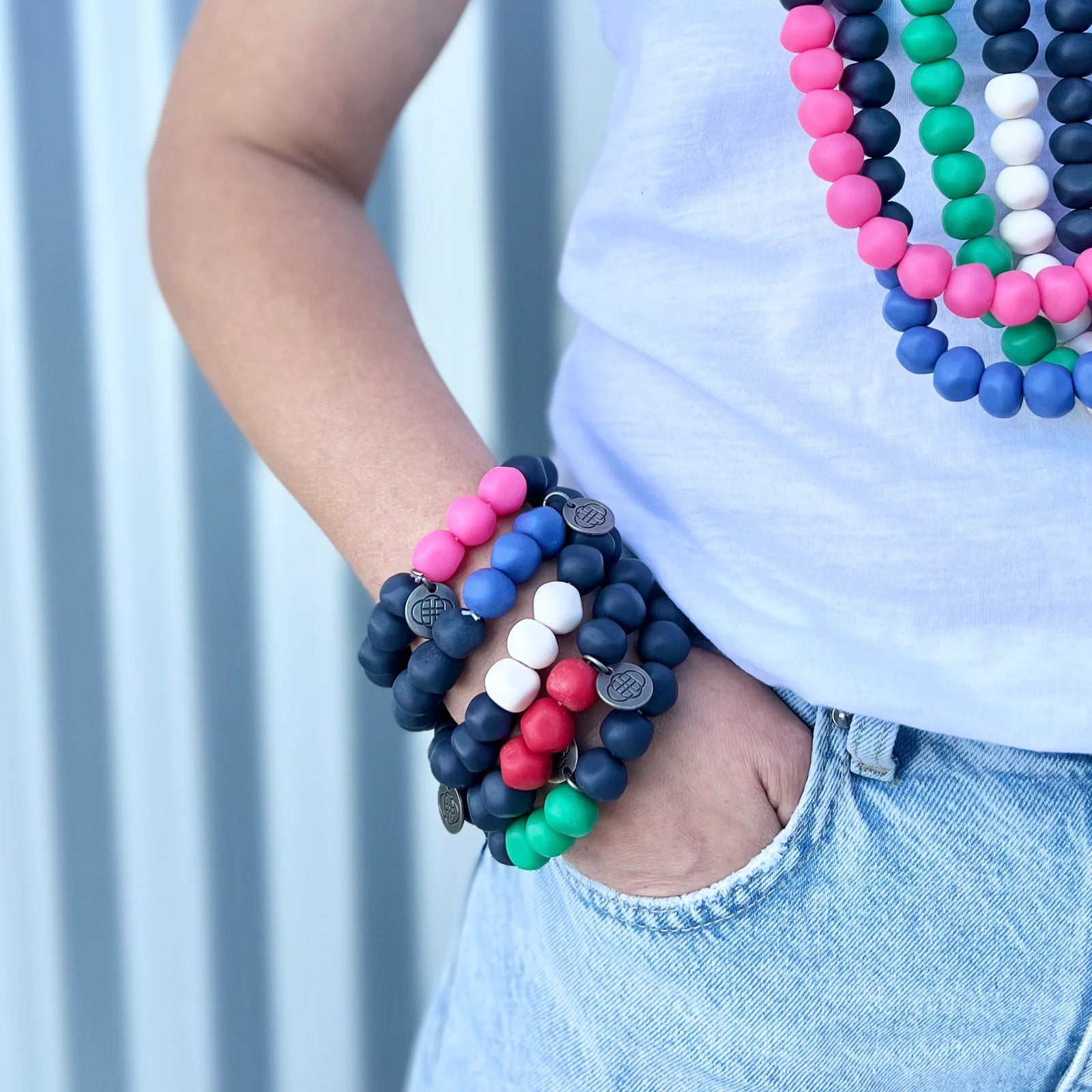 Colour Block Rock Bracelets