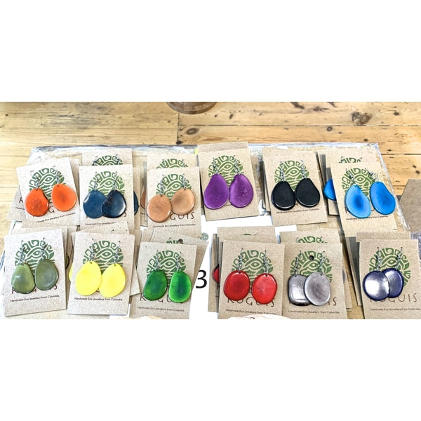 Slice Tagua Earrings