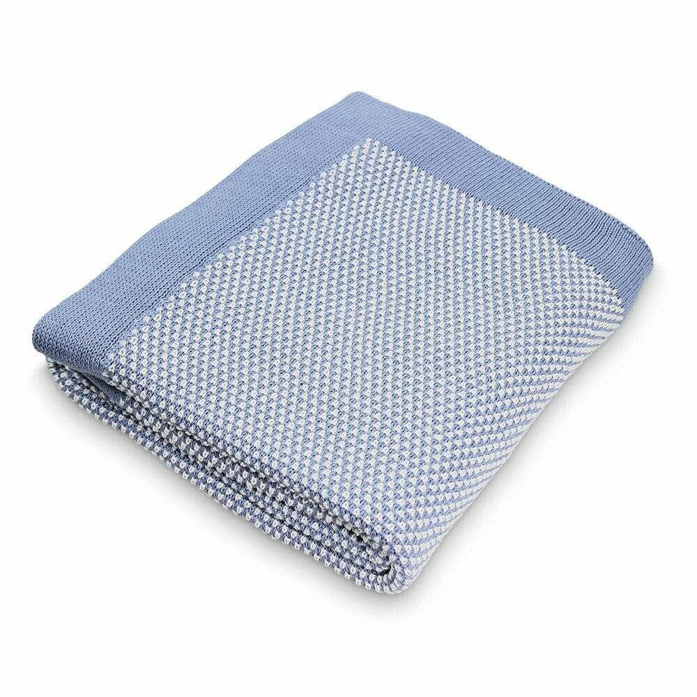 Pixie Waffle Knit Two-Tone Cot Blanket