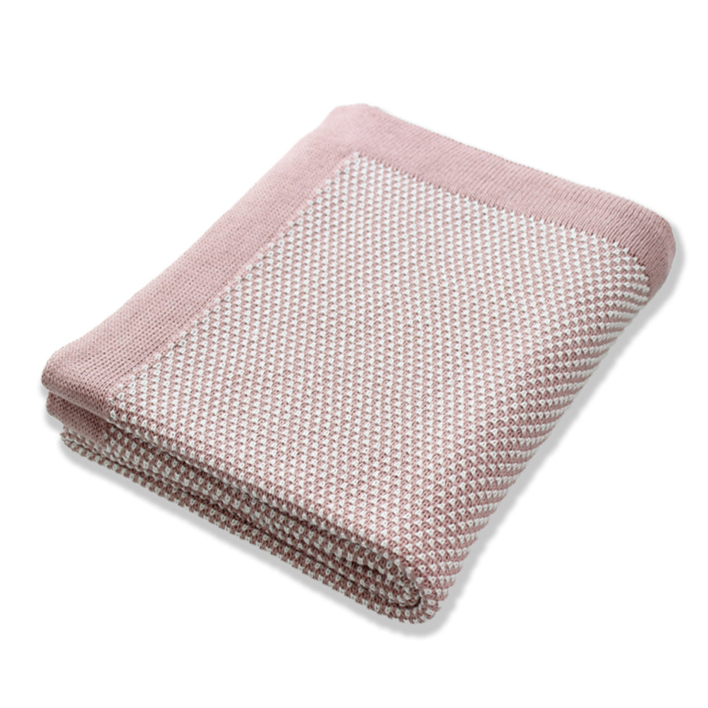 Pixie Waffle Knit Two-Tone Cot Blanket